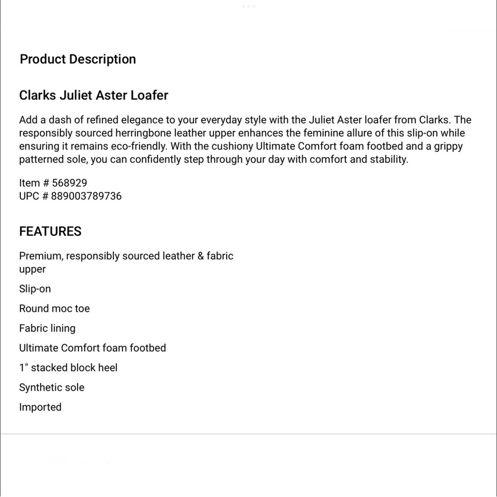 New Clarks Collection ‘Juliet Aster’ Loafer Flats - Picture 14 of 15
